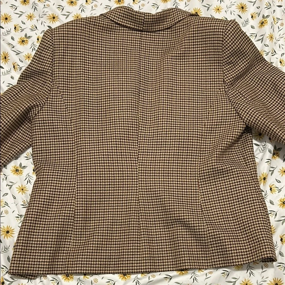 Donna Nicole Houndstooth Design Pure Wool Blazer - Picture 7 of 7